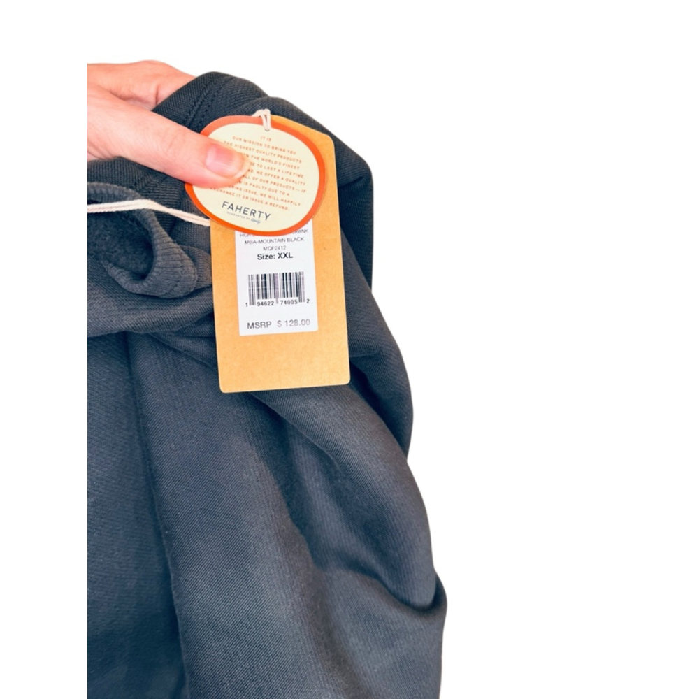Men's Faherty Sweatshirt XXL Black h22 - Picture 3 of 4